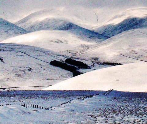 View back to Overfingland from near the top of Comb Law