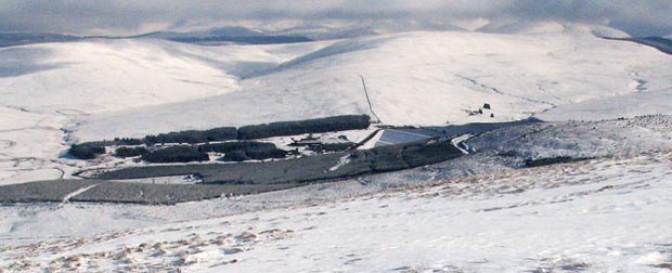 View from Comb Law towards Daer reservoir