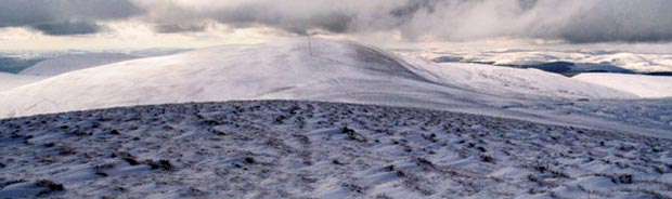View of the route ahead from Ballencleuch Law towards Scaw'd Law