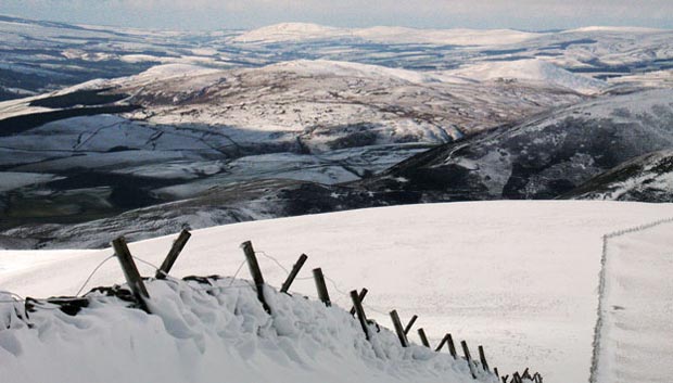 View from the top of Scaw'd Law up Nithsdale towards Ayrshire