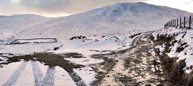 View of Well Hill from where we join the Roman road