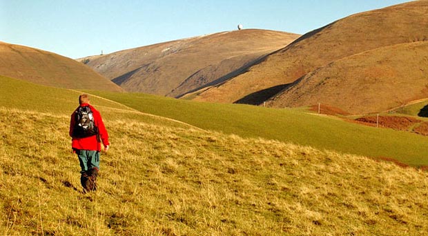 View of Lowther Hill from near the old bridle path that leads to Enterkin Pass