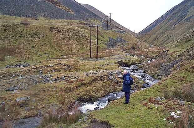 View up the Enterkin Pass from the bottom of it