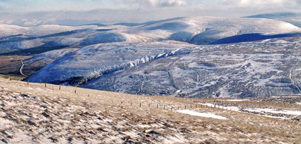 View of the eastern Durisdeer hills from near the top of Lowther Hill