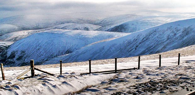 View from Green Lowther towards Laght Hill and Comb Head - the early part of our route