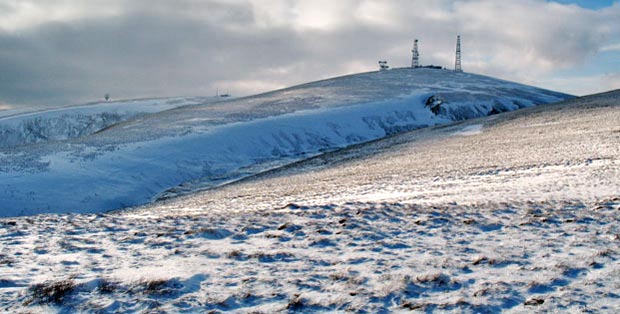 View looking south-west from Riccart Law Rig over to Green Lowther and Lowther hill beyond