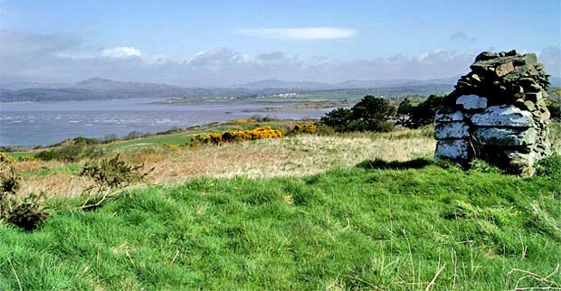 View from the cairn on Ardwall Island towards where the Water of Fleet enters the Solway Firth