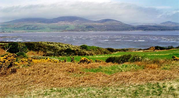 View towards Cairnharrow from the cairn on Ardwall Island