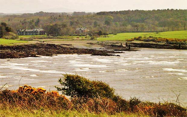 View towards Knockbrex Castle from Ardwall Island