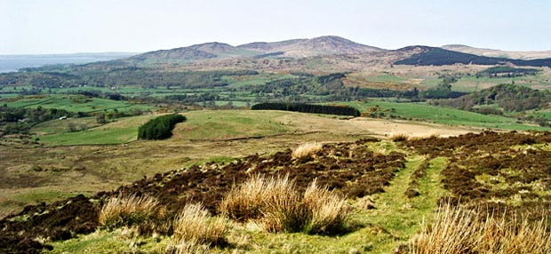 View from the top of Benfadyeon looking west towards Cairnharrow