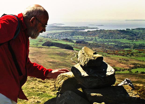 View from the top of Fell of Laghead looking south over the Solway Firth