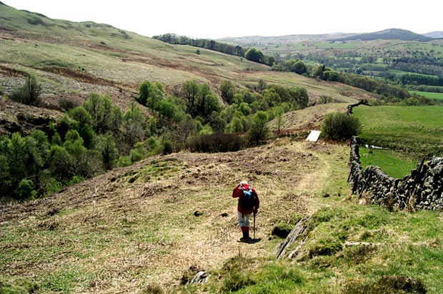 View down the track on the west side of Castramont Cleuch