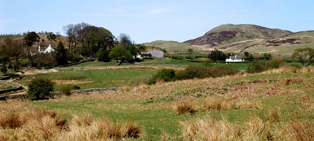 View towards Laghead farm