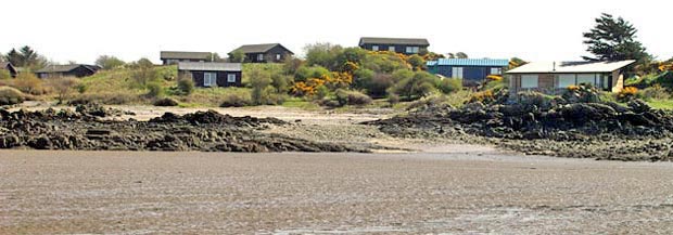 Chalets along the shore near Carrick Point