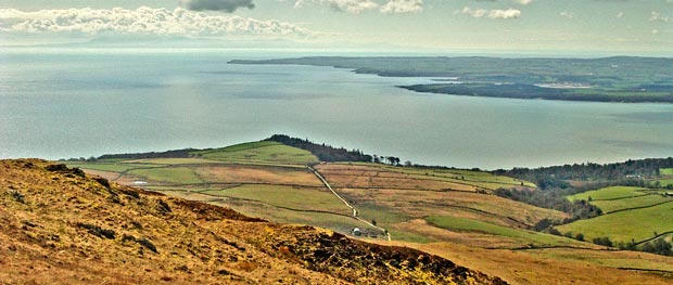 View from the top of Cairnharrow looking south-west over the Wigtown Peninsula