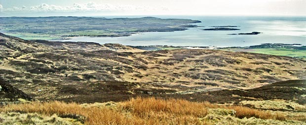 View out over the mouth of Fleet Water as we descend from Cairnharrow