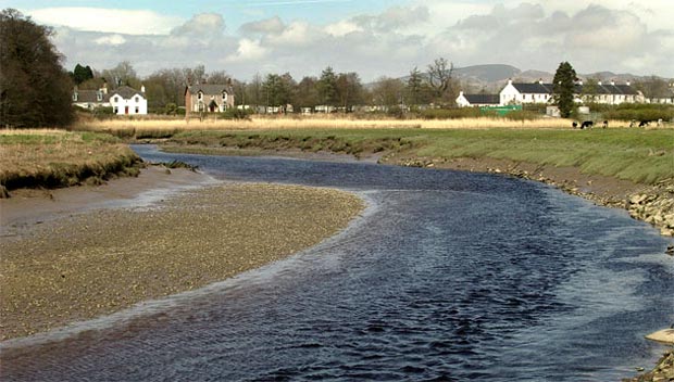 Approaching Gatehouse of Fleet on the east bank of the Water of Fleet