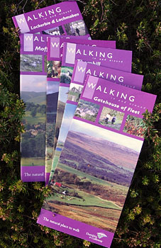 Leaflets from the local towns giving walks in their area