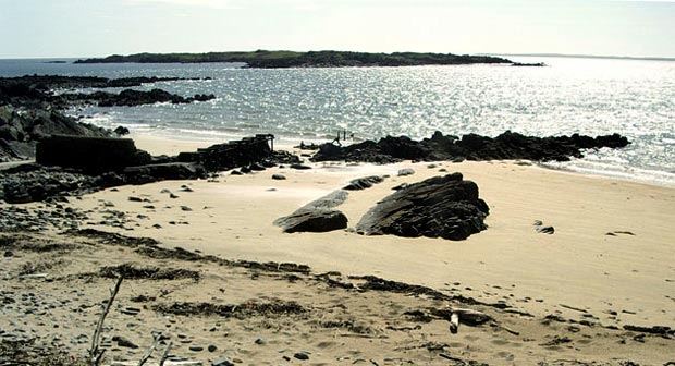 Barlocco Isle from the sandy beach near Point of the Bar