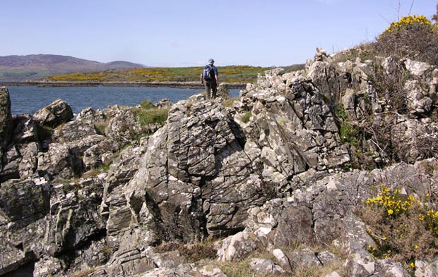 Scramble over the rocks near Knockbrex House