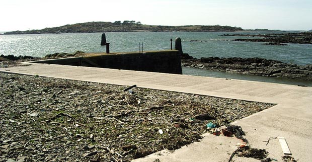 Jetty near Knockbrex House with Ardwall Isle beyond