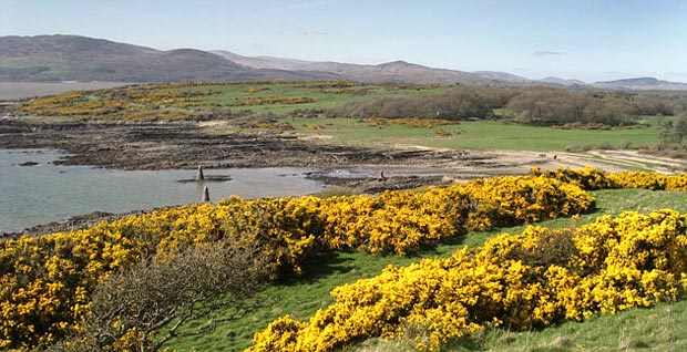 View from Bar Hill looking back the way we have come from Carrick Shore