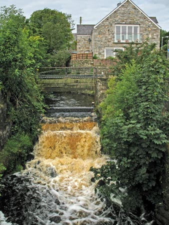 View of where the mill once stood in Garlieston