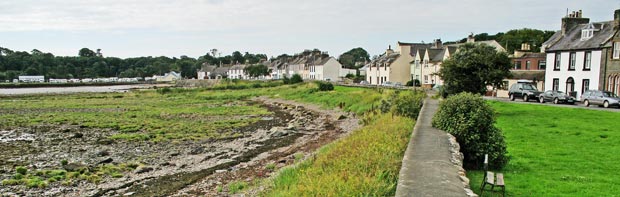 View from North Crescent back along the waterfront of Garlieston