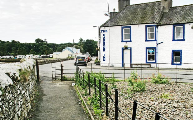 Arriving back at the Harbour Inn in Garlieston