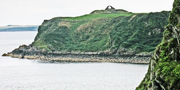 View of Cruggleton Castle from Sliddery Point