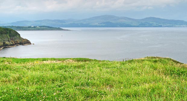 View of Cairnharrow from Cruggleton Castle