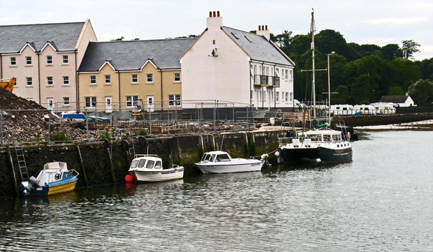 View of the harbour at Garlieston towards high tide