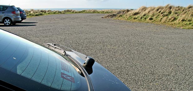 The car park at Lag Point.