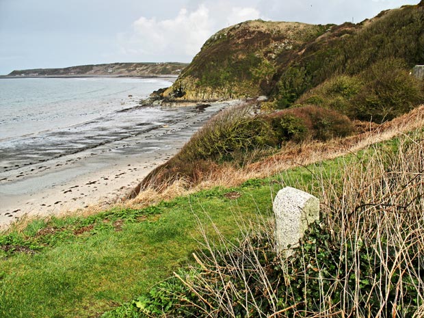 Looking across Monreith Bay from the single track road near Kirkmaiden Church.