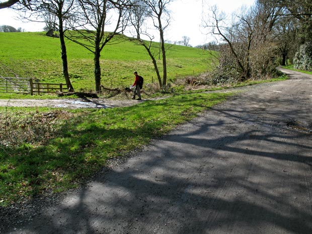 Turning left at the junction south of Monreith House.