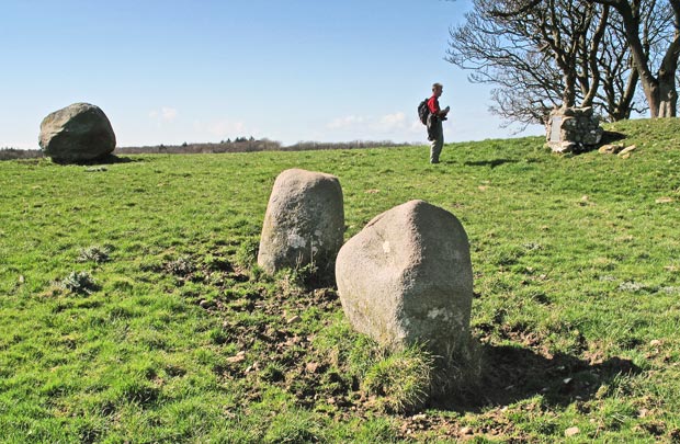 The Wren's Egg with standing stones in the foreground.