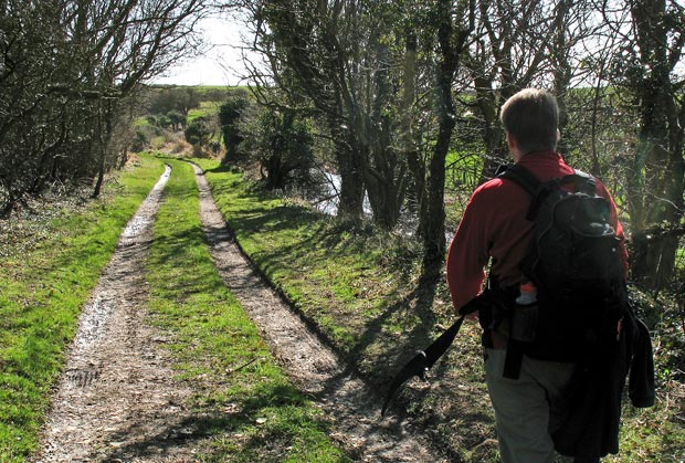 Heading down the track from Blaibuie Bridge to Monreith.