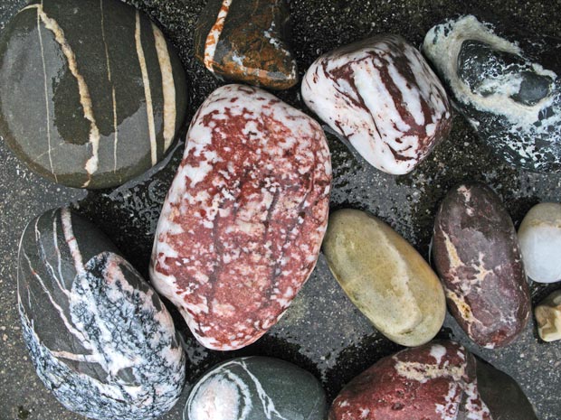 Pebbles from Portlennie Bay