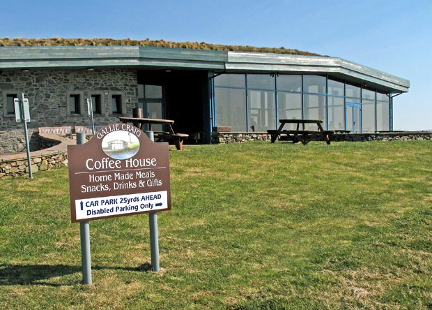 View of the Gallie Craig Coffee House at the Mull of Galloway