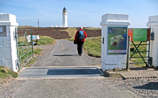 Heading towards the lighthouse at the Mull of Galloway