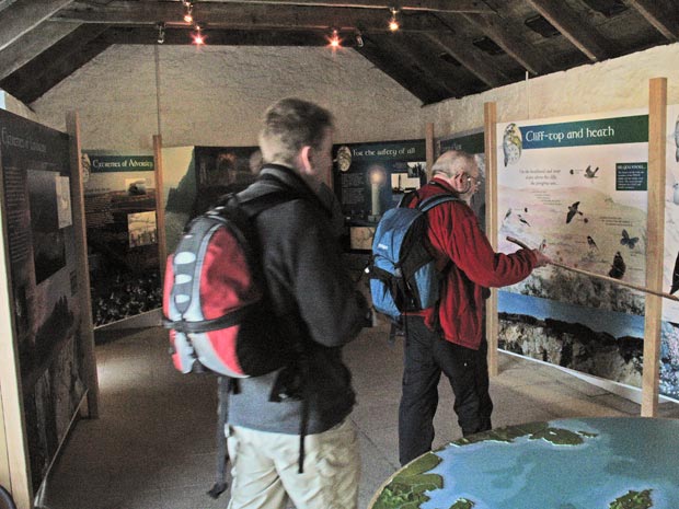 View inside the RSPB visitors centre at the Mull of Galloway