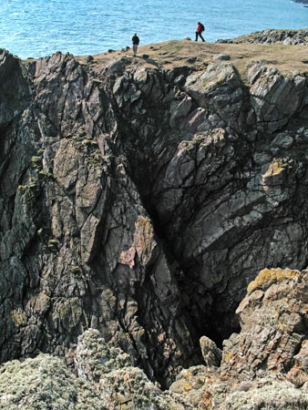 View at Carrick-kee with a 50 metre drop to the sea