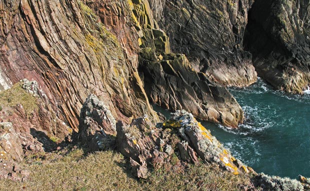 Detail of sea cliffs near Carrick-kee Mull of Galloway