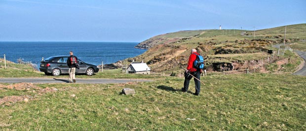 Returning to where the car is parked near East Tarbet Bay