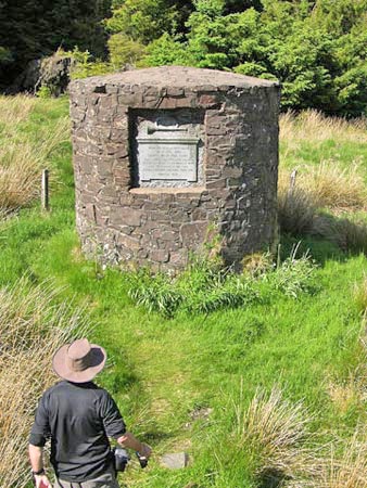 Monument to postmen James Mc George and John Goodfellow lost in a blizzard on 1st February 1831 near Annanhead