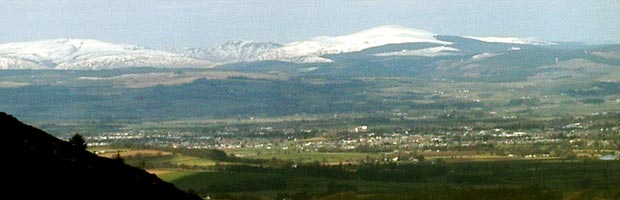 View over Dumfries to Queensberry from Criffel