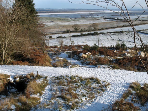 View of where you can turn left from the Ardwall/Criifel route and take the route back to New Abbey via Loch Kindar