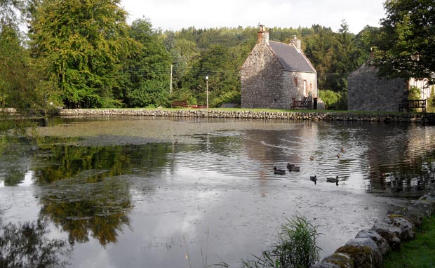 View of the cornmill millpond in New Abbey