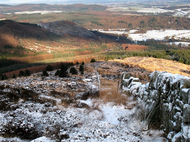 View back down to Mid Glen as we climb Knockendoch