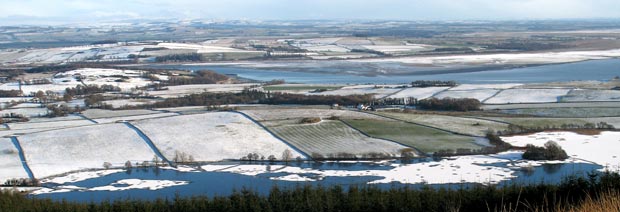 View over the River Nith towards Caerlaverock from Knockendoch